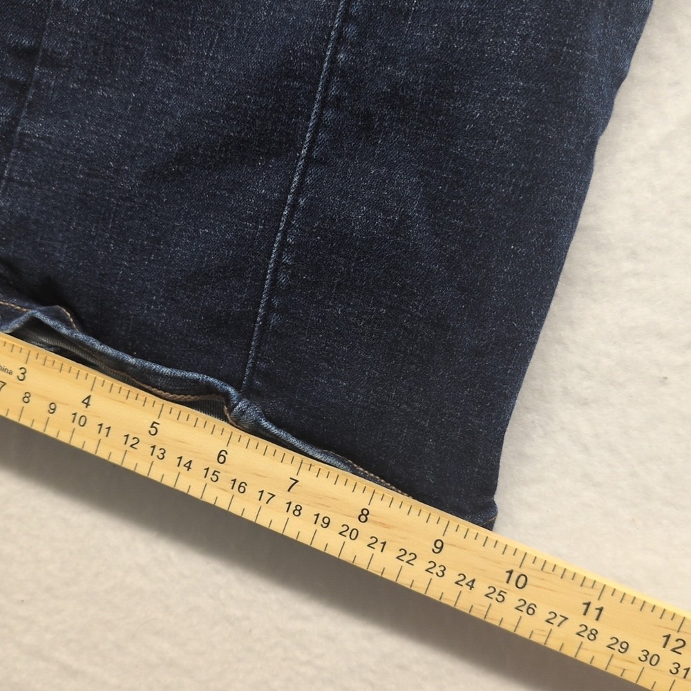 American Eagle Curvy Kick Boot Jeans Womens 12 Short Blue Medium Wash Stretch - Picture 8 of 13